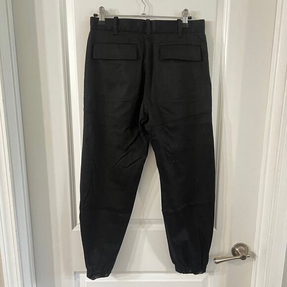 Nili Lotan Black Arliss Utility Cargo Jogger Pants Womens Zip Ankles - Picture 9 of 9